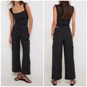 NWOT Free People We The Free Park Ave Pants - black - large